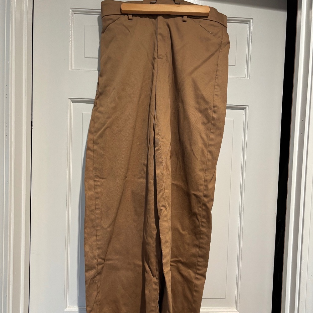 Banana Republic Wide Leg Tan Khakis